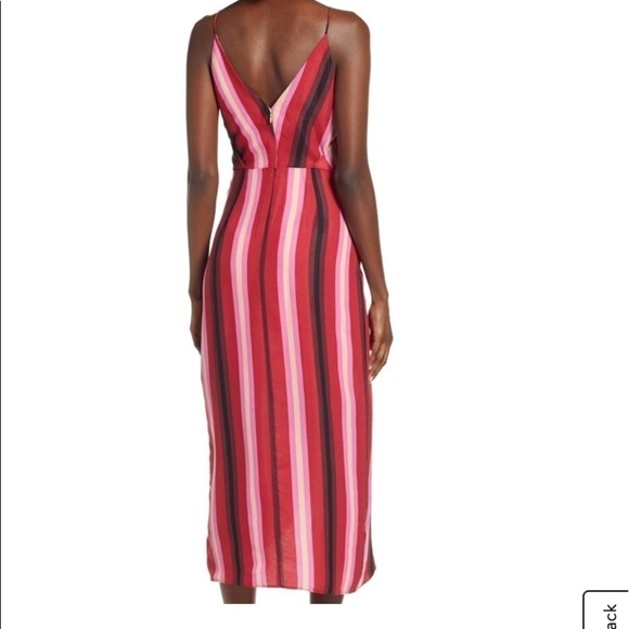 WAYF striped wrap maxi dress 100% polyester sz XXL - Picture 6 of 6